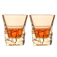 极礼 30 威士忌酒杯+冰酒石 300ml*2+4颗 无色透明