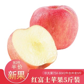 晋芗 红富士苹果 净重5斤 单果75-80mm