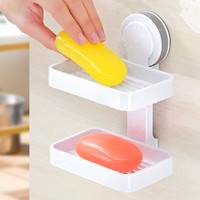 ecoco 意可可 卫生间创意肥皂盒吸盘免打孔香皂架置物架壁挂式沥水香皂盒