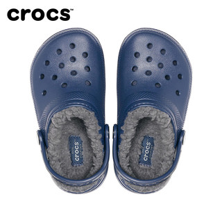 Crocs儿童拖鞋冬季暖棉卡骆驰男童女童保暖加绒家居鞋|203506