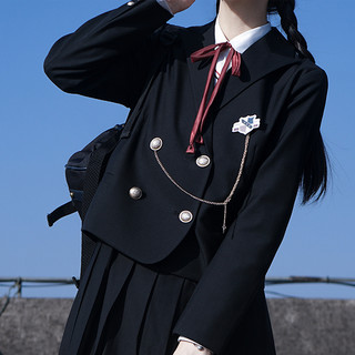 樱花家族 岩沢高等学校 JK制服 西式制服 女士西服外套 黑色 S