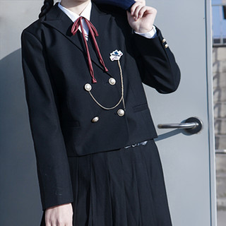 樱花家族 岩沢高等学校 JK制服 西式制服 女士西服外套 黑色 S