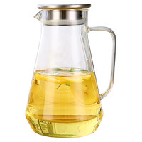 凉水壶玻璃耐热高温防爆家用大容量水瓶凉白开水杯茶壶套装冷水壶（圆肚2000ML）