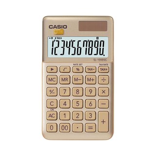 CASIO 卡西欧 SL-1000SC-GD 台式计算器 双电源款 锋芒金