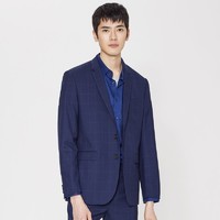 ME&CITY; MECITY男装夏季时尚格子西服男外套