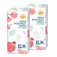 YIYING 宜婴 弱酸水果系列 拉拉裤 XL36片*2包
