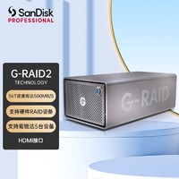闪迪大师 极锐 雷电3/Type-C/HDMI/USB3.1 多接口 G-RAID 磁盘阵列 双盘位硬盘G-RAID 2 12T
