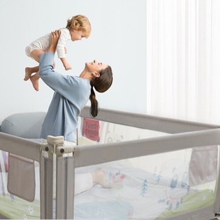 beiens 贝恩施 FH0118 婴儿床护栏 加固款 单面装 潘达熊猫 1.8m