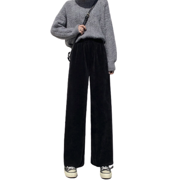 TONLION 唐狮 女士灯芯绒阔腿裤 625429093