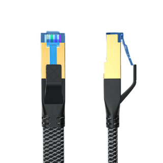 Sgo 斯格 升级款 八类CAT8 万兆圆网线 8m 黑色