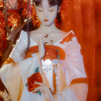三雨集 改良 汉服 风吹月 女士齐胸襦裙 白色 S