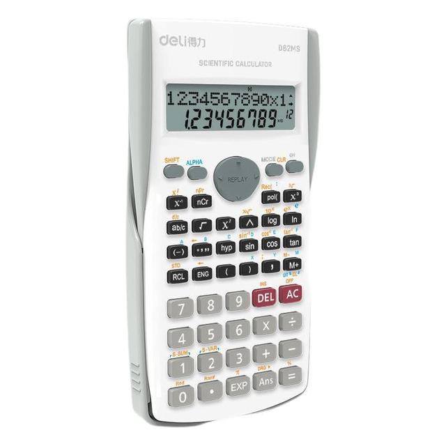 得力 D82MS 函数科学计算器 白色