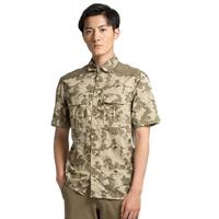 DECATHLON 迪卡侬 男士短袖衬衫 8355691 棕色岛纹迷彩 XL