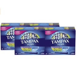 TAMPAX 丹碧丝 珍珠导管式卫生棉条 47支*4盒