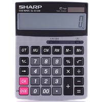 SHARP 夏普 EL-G1200 台式计算器 大号双电源款 黑色