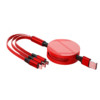 BOSIQI 柏斯奇 明镜款 Lightning/Micro USB/Type-C 5A 数据线 TPE 1.2m 红色