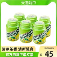 88VIP：DOUBLEMINT 绿箭 绿茶薄荷口香糖约40粒64gx6瓶休闲吃货清新零食