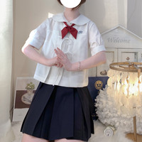 樱花家族 小川伊 JK制服 女士短袖衬衫 白色 S