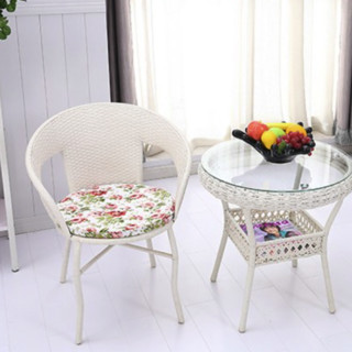 京好家具 A79 简式藤桌+椅子*3 白色
