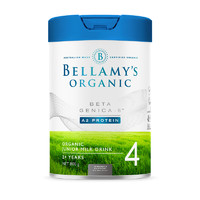 黑卡会员：BELLAMY'S 贝拉米 白金版有机A2奶粉 4段（3-6岁） 800g/罐