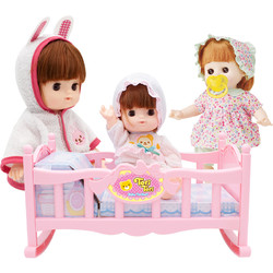 MIMI WORLD 洗香香睡觉觉喝奶奶娃娃玩具套装女孩过家家儿童玩具
