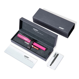LAMY 凌美 钢笔礼盒 safari狩猎系列 粉色墨水笔+黑色墨水芯商务签字笔礼品套装 E188欧版原装 F0.7mm