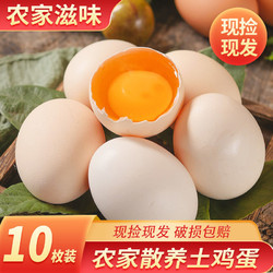 我老家 10枚土鸡蛋正宗新鲜农家散养草鸡蛋笨鸡蛋柴鸡蛋整箱