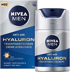 NIVEA MEN 妮维雅男士 Nivea 妮维雅 玻尿酸锁龄抗皱男士保湿面霜 50ml