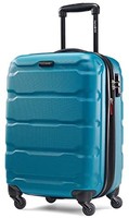 Samsonite 新秀丽 Omni Pc Hardside 可扩展行李箱，带万向轮，Caribbean Blue，Carry-On 20-Inch