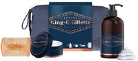Gillette 吉列 King C. 吉列 吉列 礼品套装 Beard Essentials Bag1 个胡须和面部的沐浴露 + 1 个梳子 + 1 个洗漱包