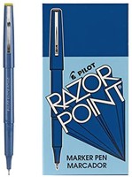 PILOT 百乐 Razor Point细线马克笔，超细笔尖（0.3mm）蓝色墨水，12支（11004）