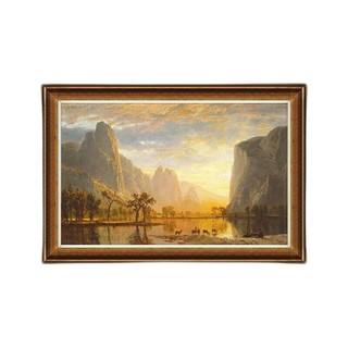 ZEN'S BAMBOO 橙舍 阿尔伯特 Albert Bierstadt《希望山谷》156x106cm 油画布 铜金实木框