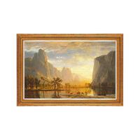 ZEN'S BAMBOO 橙舍 阿尔伯特 Albert Bierstadt《希望山谷》120x80cm 油画布 宫殿之金实木框