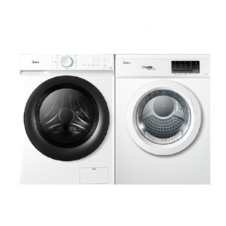 Midea 美的 MG100V11D+MH70VZ10 洗烘套装 白色