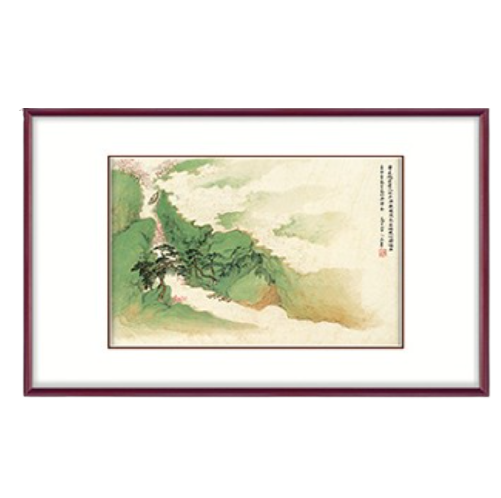 弘舍 王翚《桃花渔艇图》90x60cm