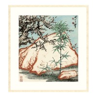 雅昌 关山月《三清图》116x142cm 1979 宣纸 原木色实木框