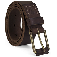 Timberland 添柏岚 男士皮革针扣腰带 BA5392 深棕 40