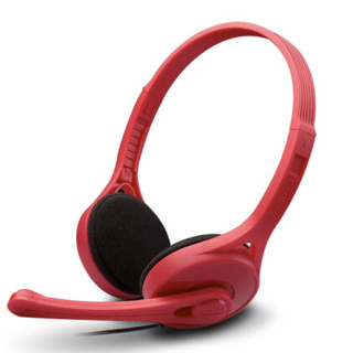 EDIFIER 漫步者 K550 压耳式头戴式有线耳机 中国红 双3.5mm