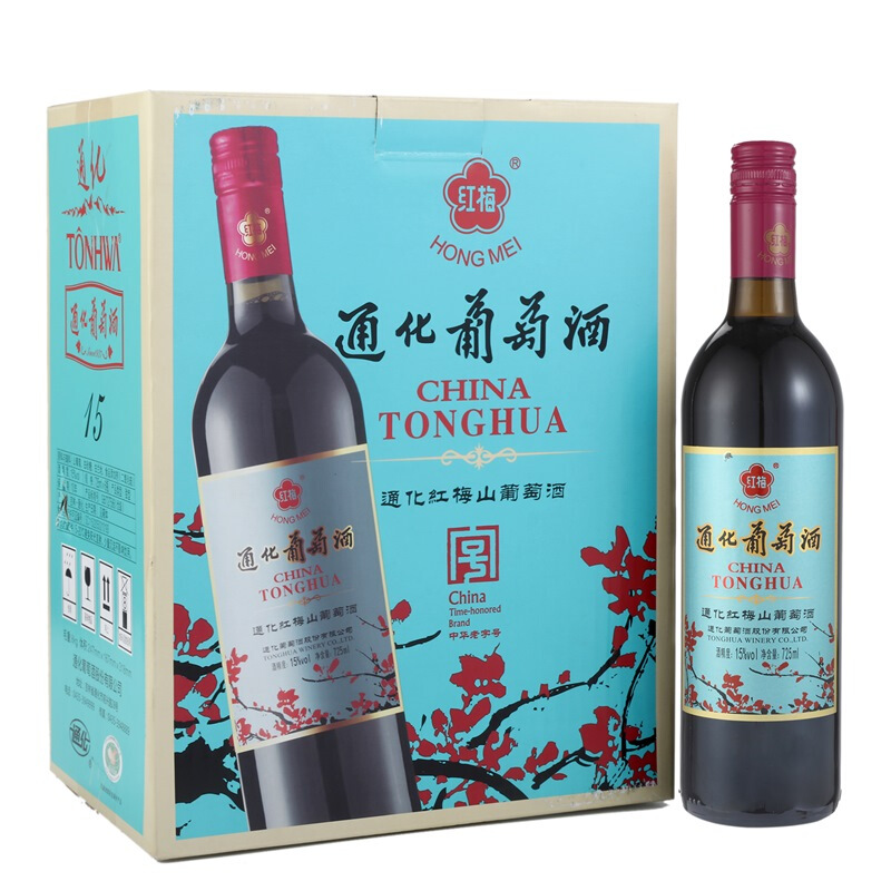 TONHWA 通化葡萄酒 红梅 葡萄酒 6瓶*725ml套装