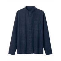 無印良品  無印良品 MUJI 男士长袖衬衫 19AC775 海军蓝 L