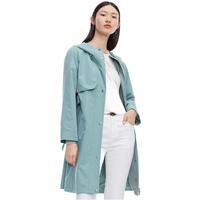 Juzui 玖姿 annakro系列 女士中长款风衣 JTBQ41203026 浅蓝 2XL