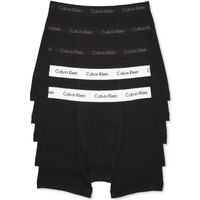 限新用户：Calvin Klein 男士经典平角内裤 5条装