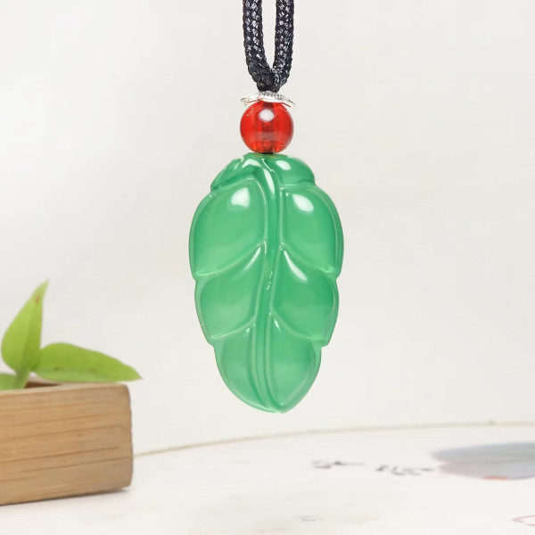 高冰玉髓金枝玉叶挂件