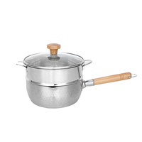 YOSHINA 吉奈 雪平锅(20cm、2.6L、不锈钢、带盖、带蒸笼)