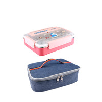 ASD 爱仕达 哆啦A梦联名款 RXS100W4WG-DOP 饭盒+保温袋 1L 粉色