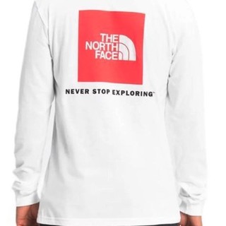 THE NORTH FACE 北面 M LS BOX NSE TEE 男子运动T恤 NF0A4762 白色 S