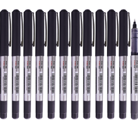 Snowhite 白雪 PVR155 拔帽中性笔 黑色 0.5mm 12支装 抗菌款