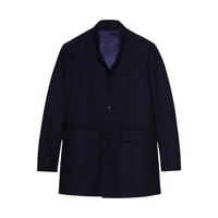 K-BOXING 劲霸男装 男士毛呢中长款大衣 FFWV3227 深兰 XXXL
