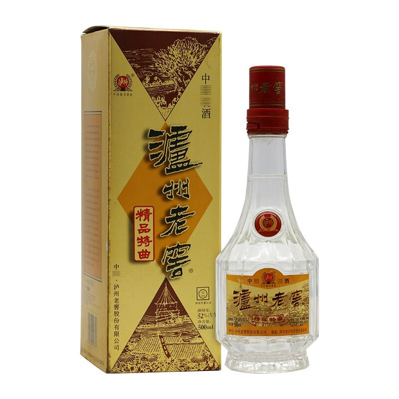 中国白酒 泸州老窖 窖龄酒90年 500ml 泸州老窖精品特曲90年代末期52%vol 白酒500ml 单瓶装【报价价格