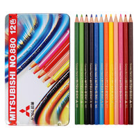 uni 三菱铅笔 MITSUBISHI系列 880 油性彩色铅笔 12色
